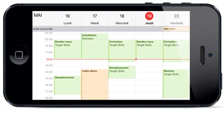 aperu calendrier iPhone