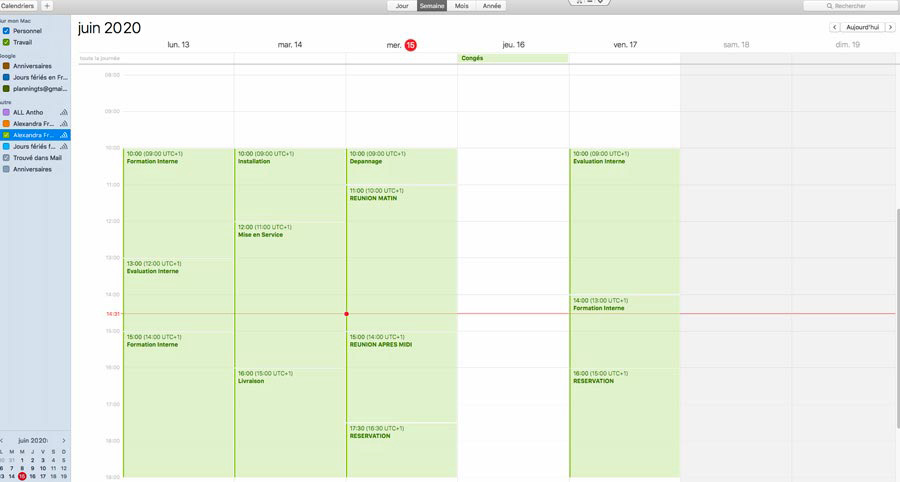 Partager son calendrier sur Mac