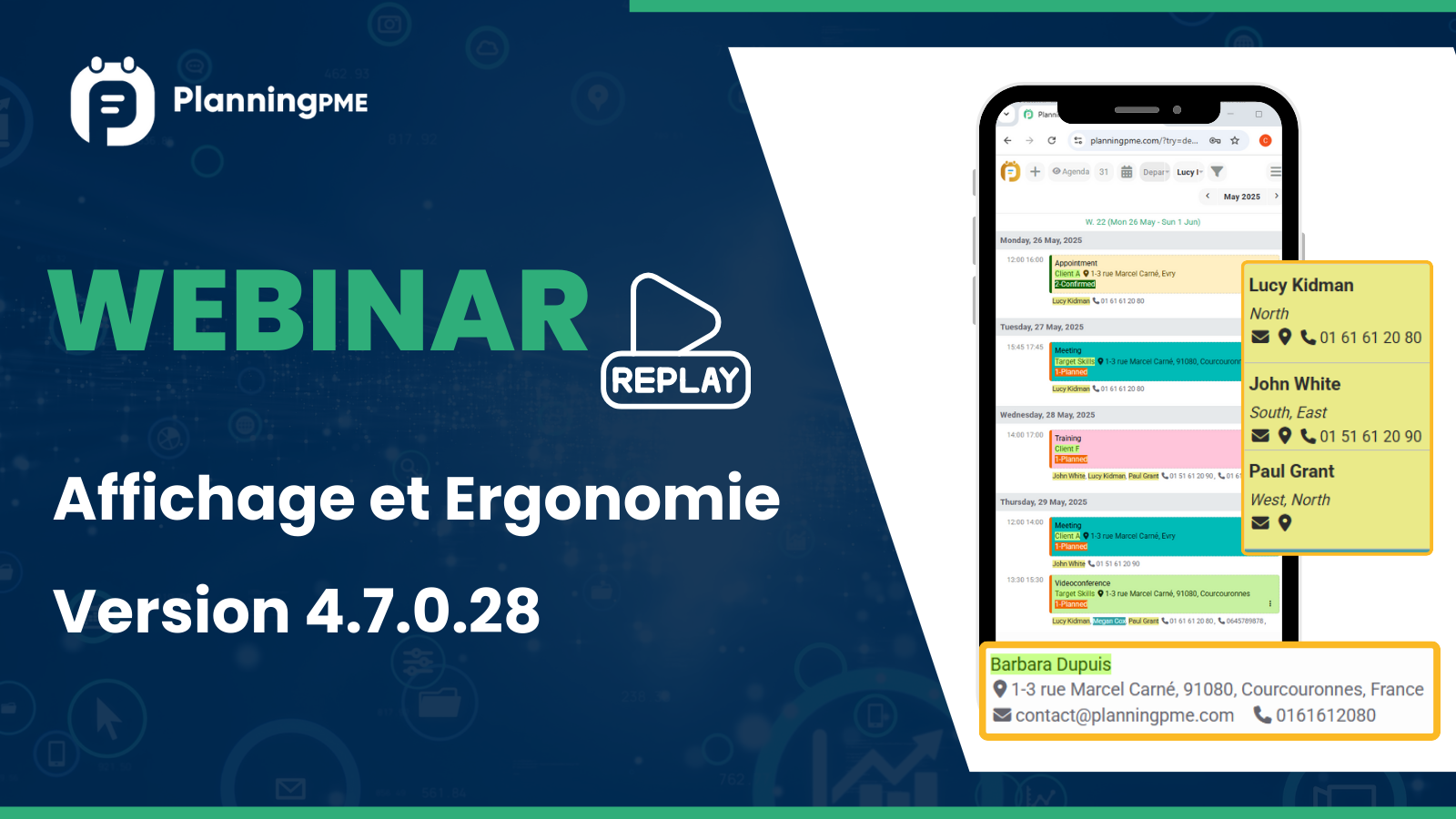 Webinar - Affichage et ergonomie