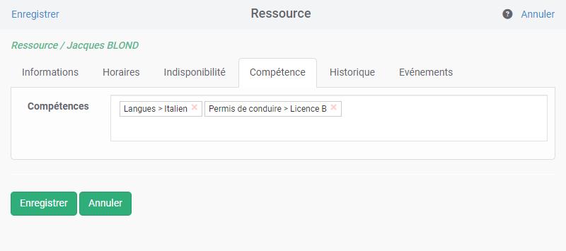 Comment affecter des compétences à vos ressources ?