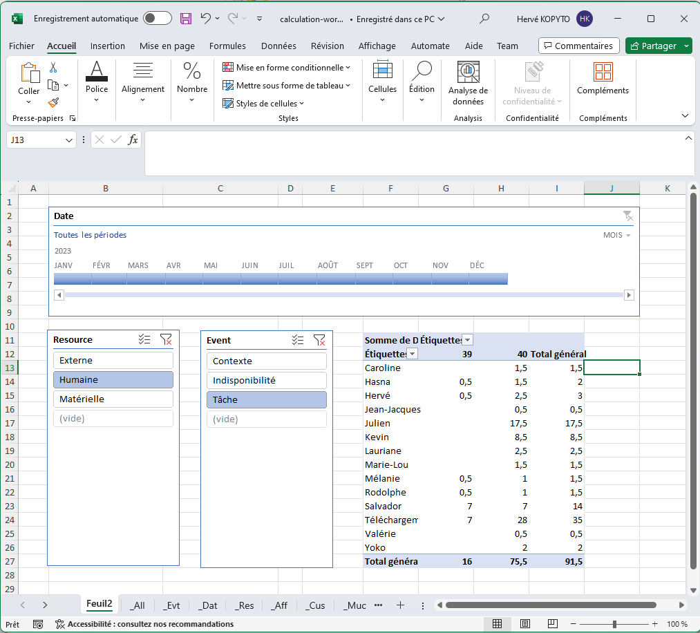 Modle de Calcul des Heures de Travail