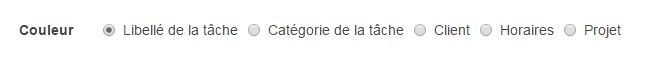 Choix des couleurs de l'événement<