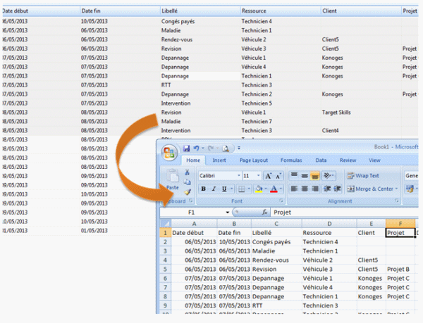 Exportez vos donnes vers Excel