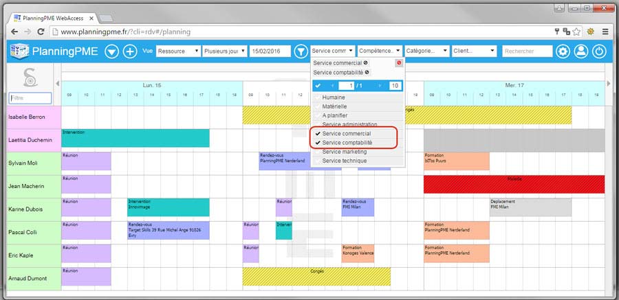  Comment  cr er un  planning  en ligne avec PlanningPME