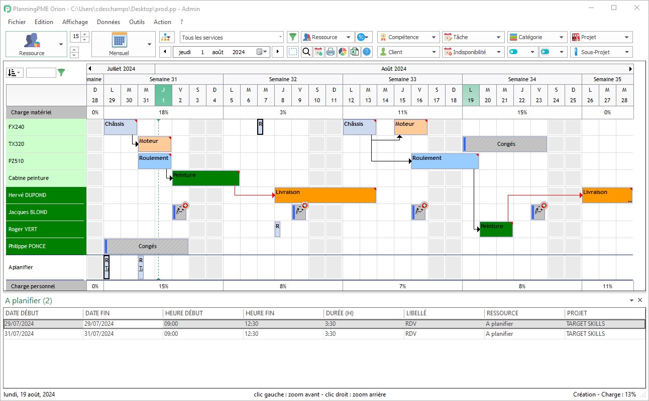 Planning de production