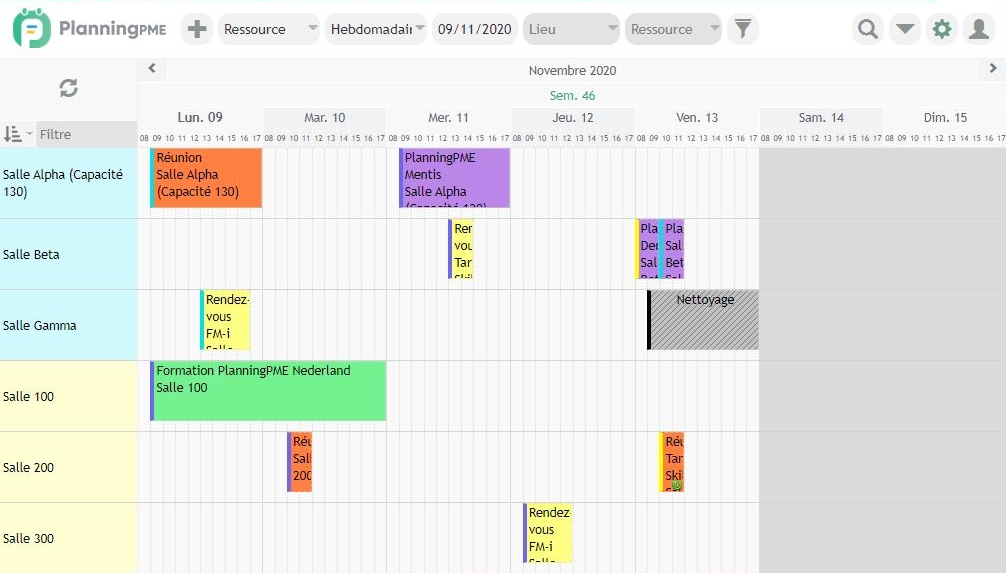 Planning des salles