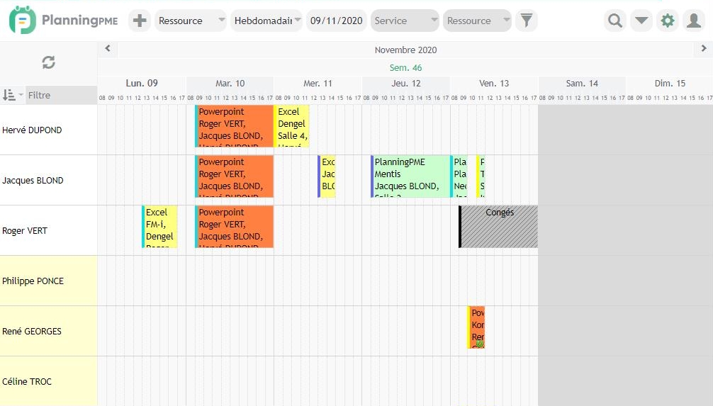  Planning des formations