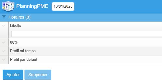 Profils horaires