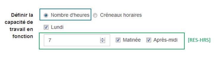 Nombre d'heures du profil