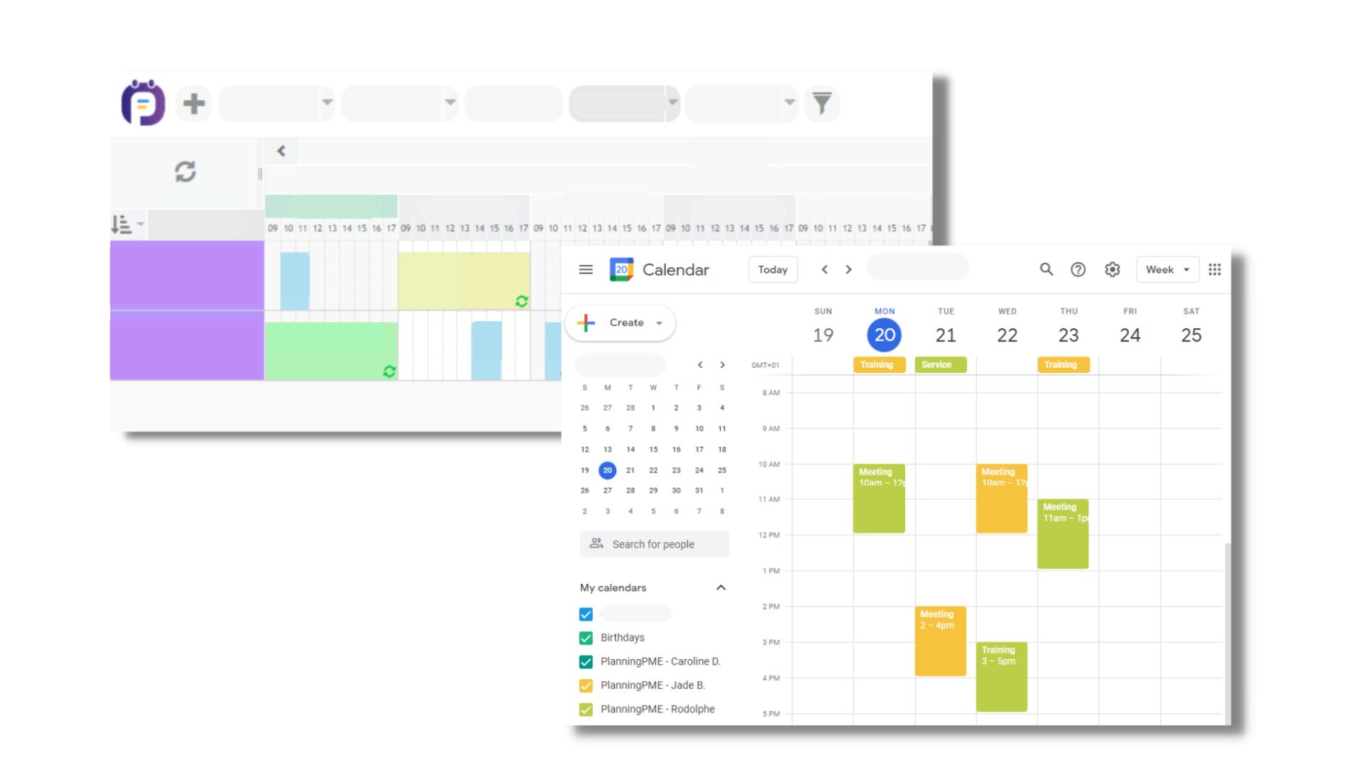 Synchronisation logiciel de planning PlanningPME et Google Agenda